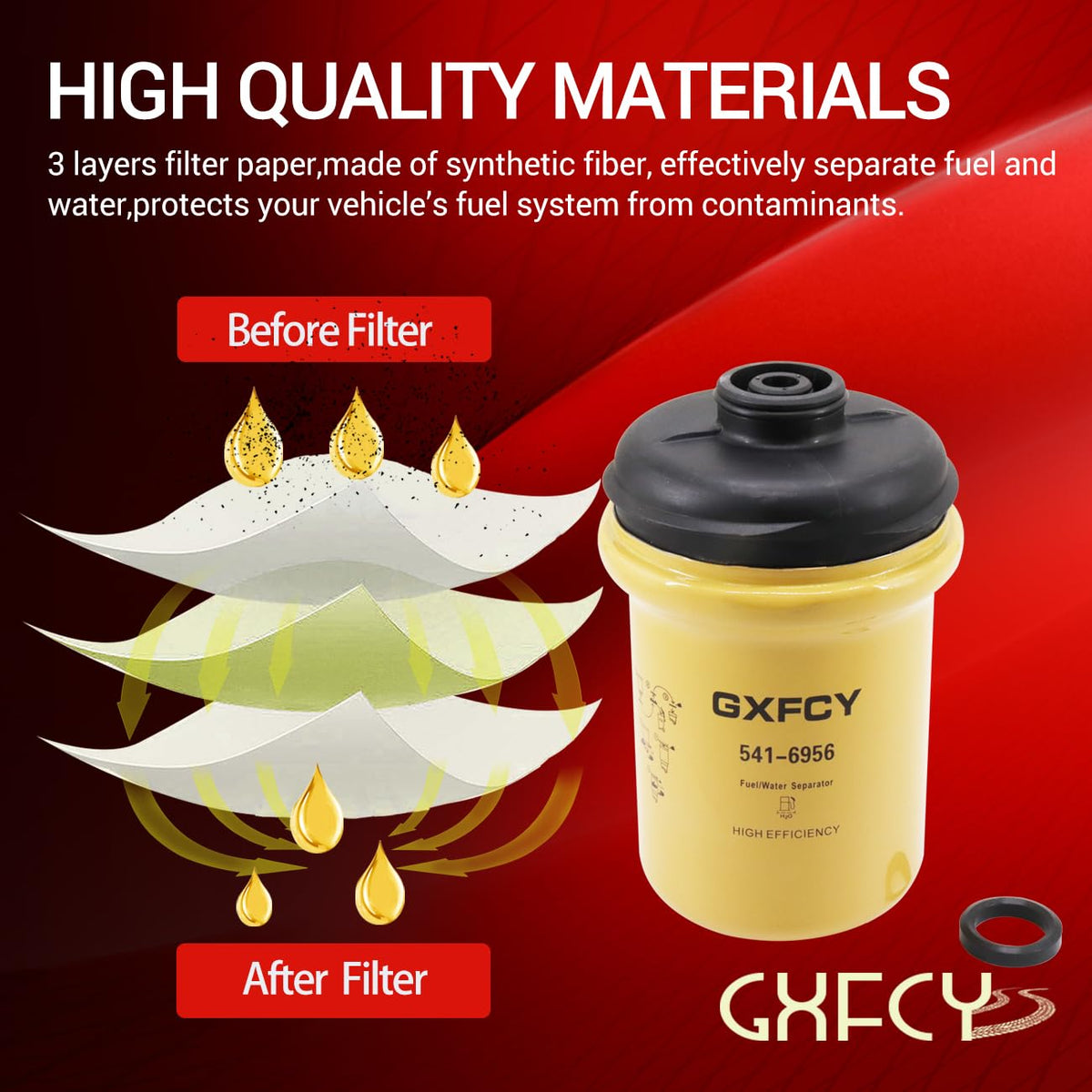 541-6956 Fuel Filter Compatible with Caterpillar Skid Steer Loader 232D3