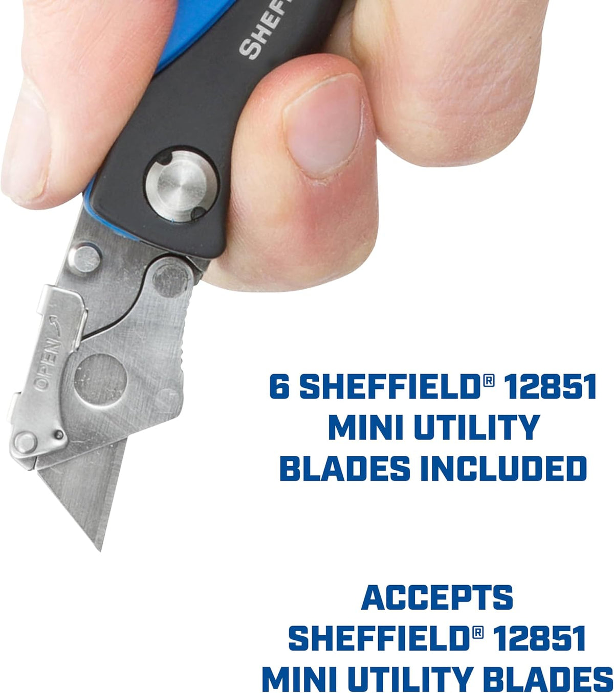 12125 Mini Box Cutter & 5 Blade Storage Compartment and Key Chain