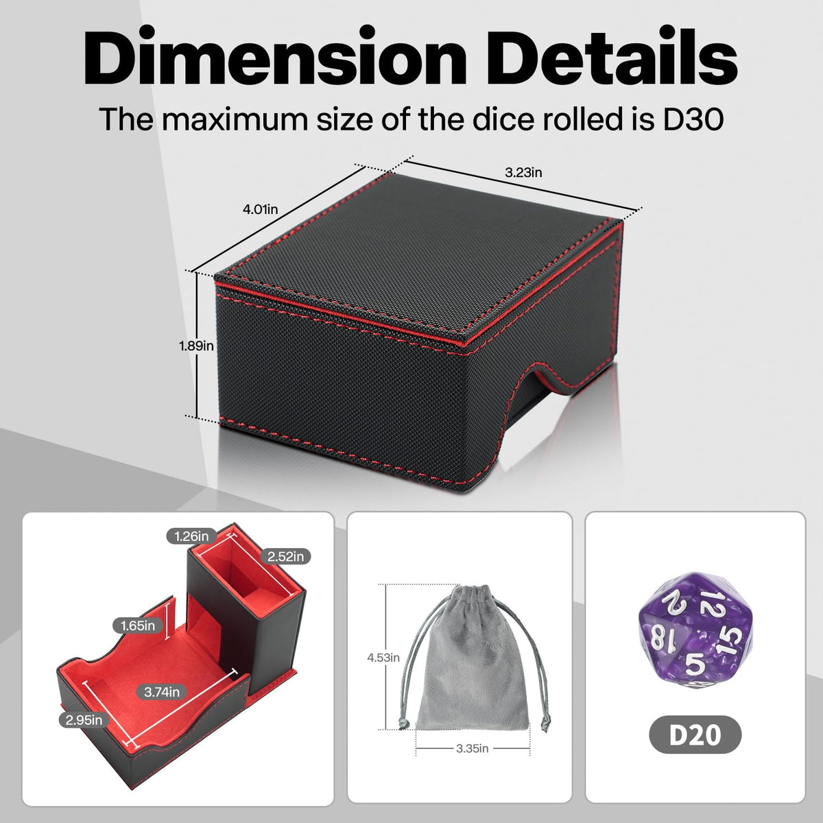 Dice Tower and Tray,Foldable Portable Dice Rolling Tower,Dice Roller Accessory,Classic Board
