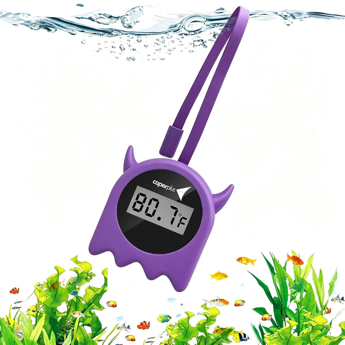 Aquarium Thermometer Flexible fold Hang on Fish Tank Thermometer