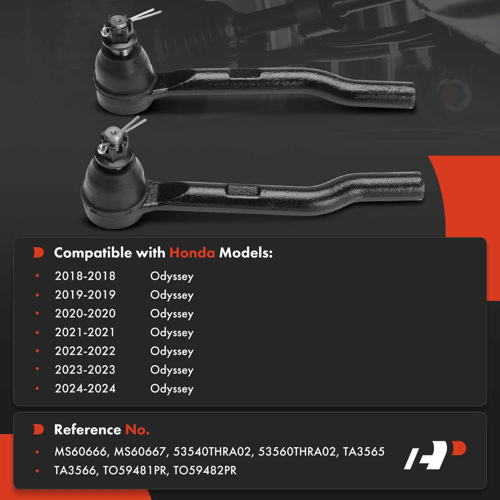 A-Premium Front Outer Tie Rod End, Compatible with Honda