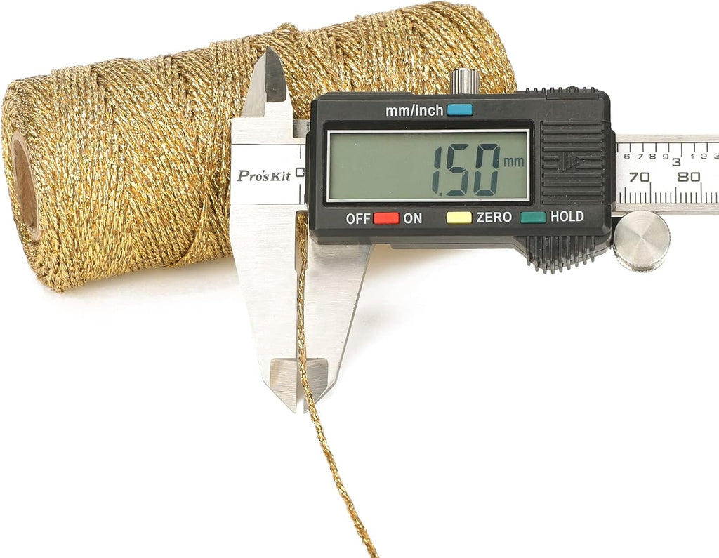 110Yards Decorative Metallic Bakers String, Gold Wrapping Twine