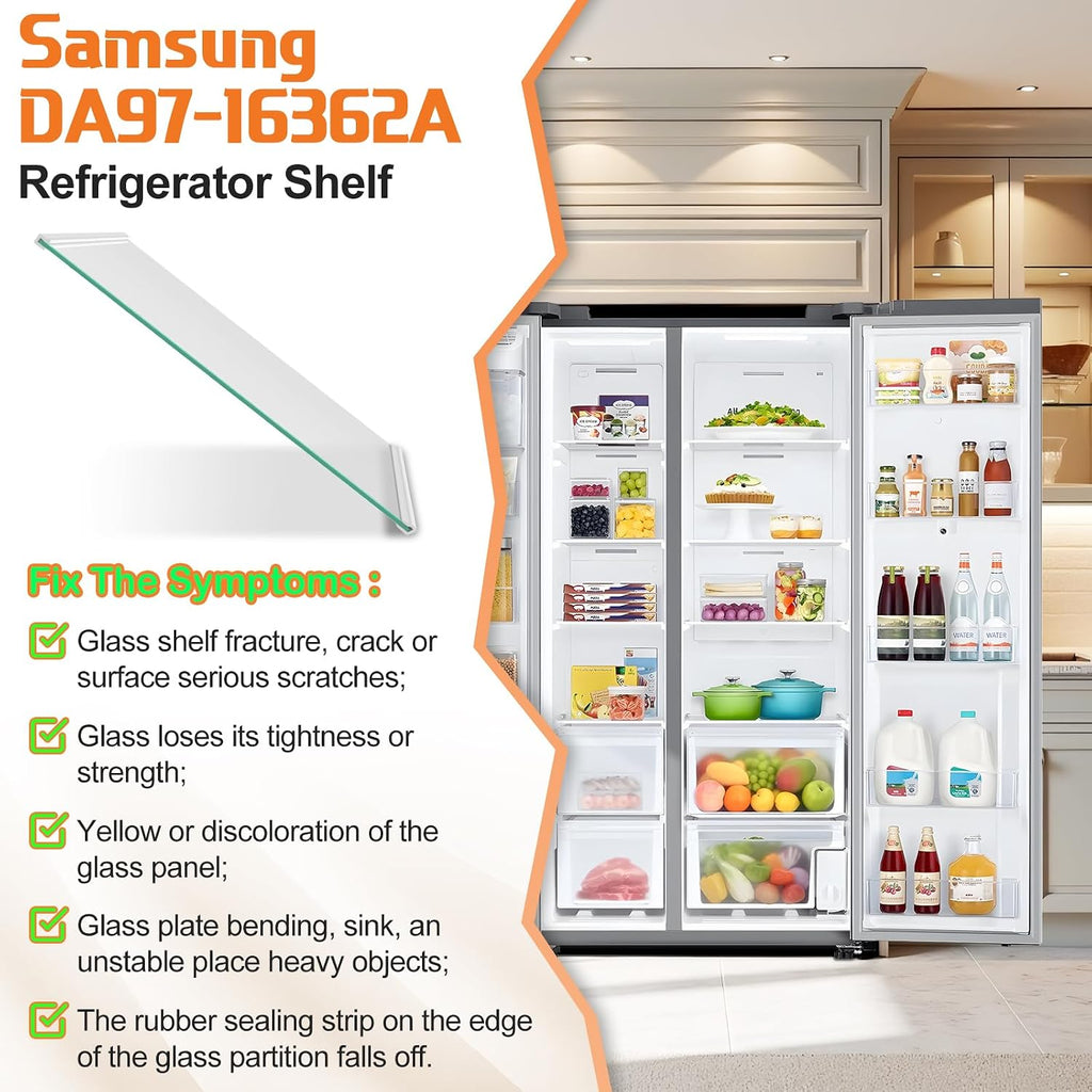 UPGRADED RS22T5201SR RS22T5561SR Shelf For Samsung Refrigerator Glass Shelf