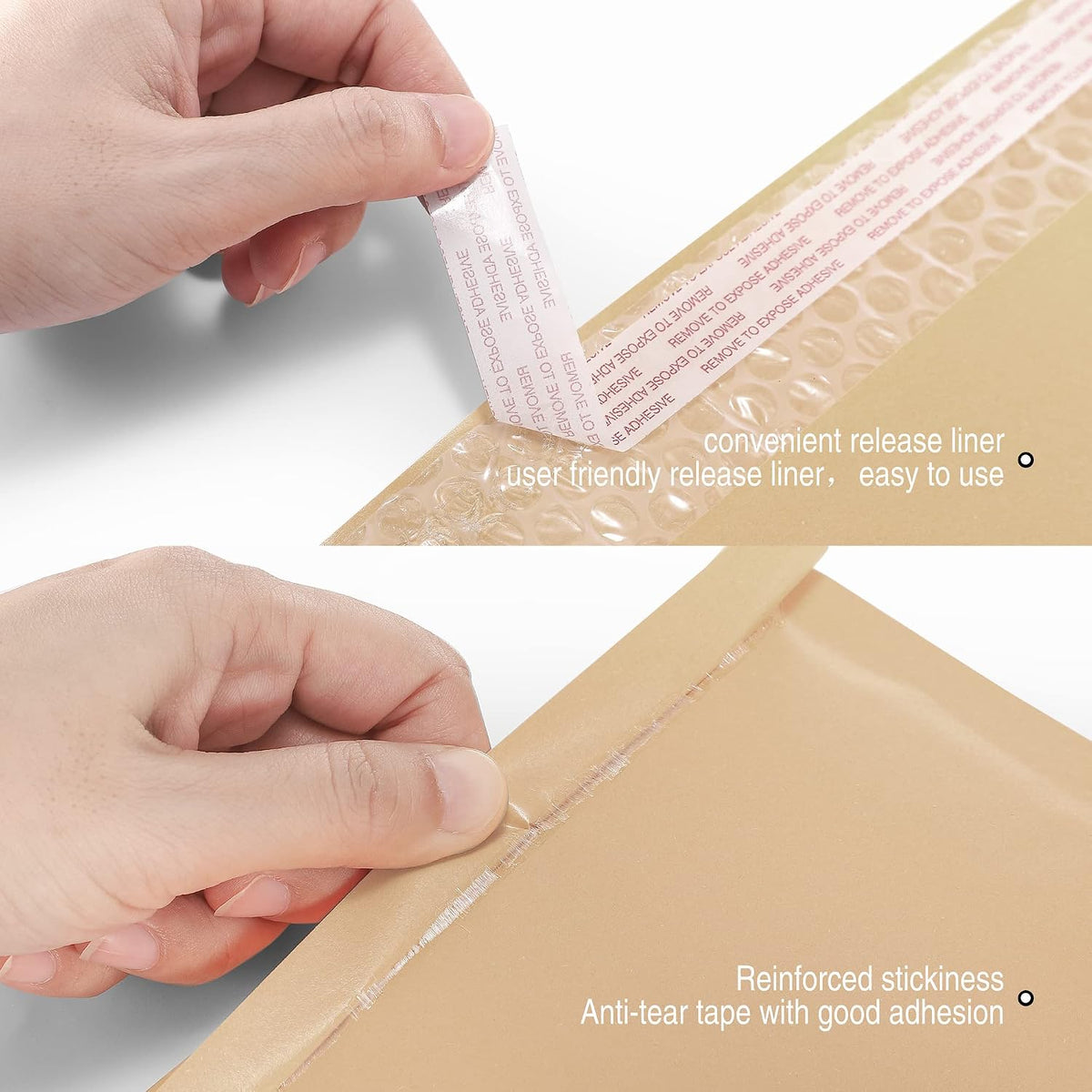 Kraft Bubble Mailers 6x10" Padded Envelopes Brown 50 Pack Seal
