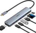 USB C Hub HDMI Adapter for MacBook Pro/Air, MOKiN 7 in 1 USB C Dongle with HDMI, SD/TF Card Reader, USB C Data