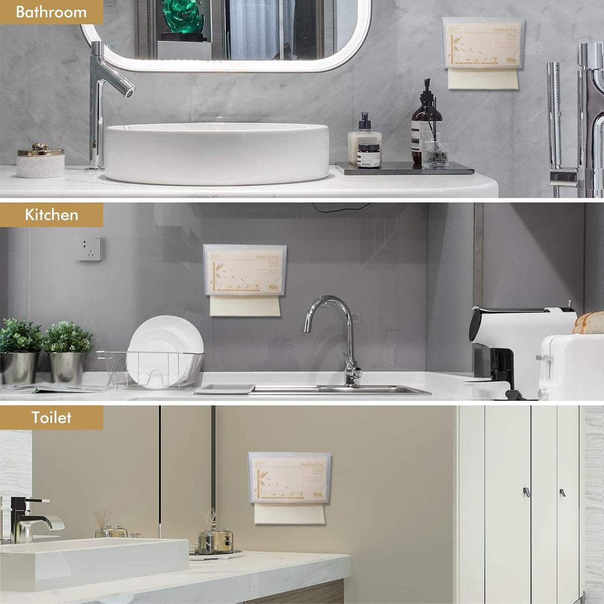 Bamboo Multifold Paper Towels - Five-Fold Design, Sustainable, Soft and Absorbent Hand Towels for Bathroom,Home and