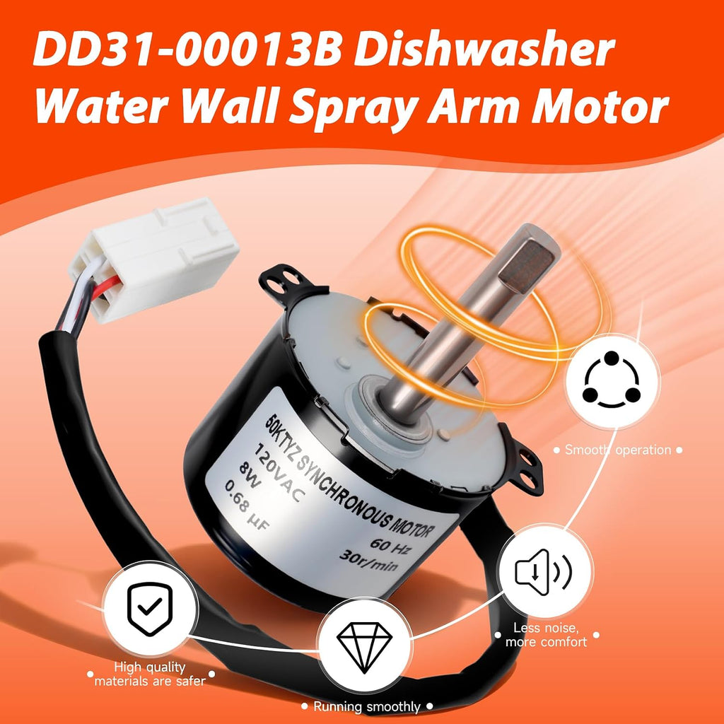 DD31-00013B Dishwasher Spray Arm Motor Compatible with Samsung Models