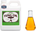 100% Pure Tung Oil, Food Safe, Premium Waterproof Natural Wood Finish and Sealer for Indoor and Outdoor Projects, 32