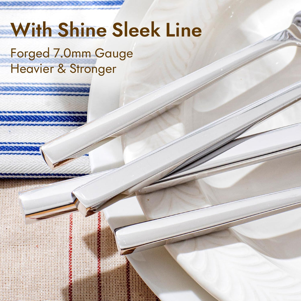 Silverware Set for 12, 60 Piece Flatware Set, Stainless Steel