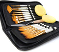 18 Piece Paint Brush Set, ARTIFY 15 Acrylic Paint Brushes, Palette Knife, and 2 Sponges, Professional Artist Paint