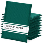 Bubble Mailers 9.5x14.5" 40 Pack Usable Size 9.5x13.5" Green Padded