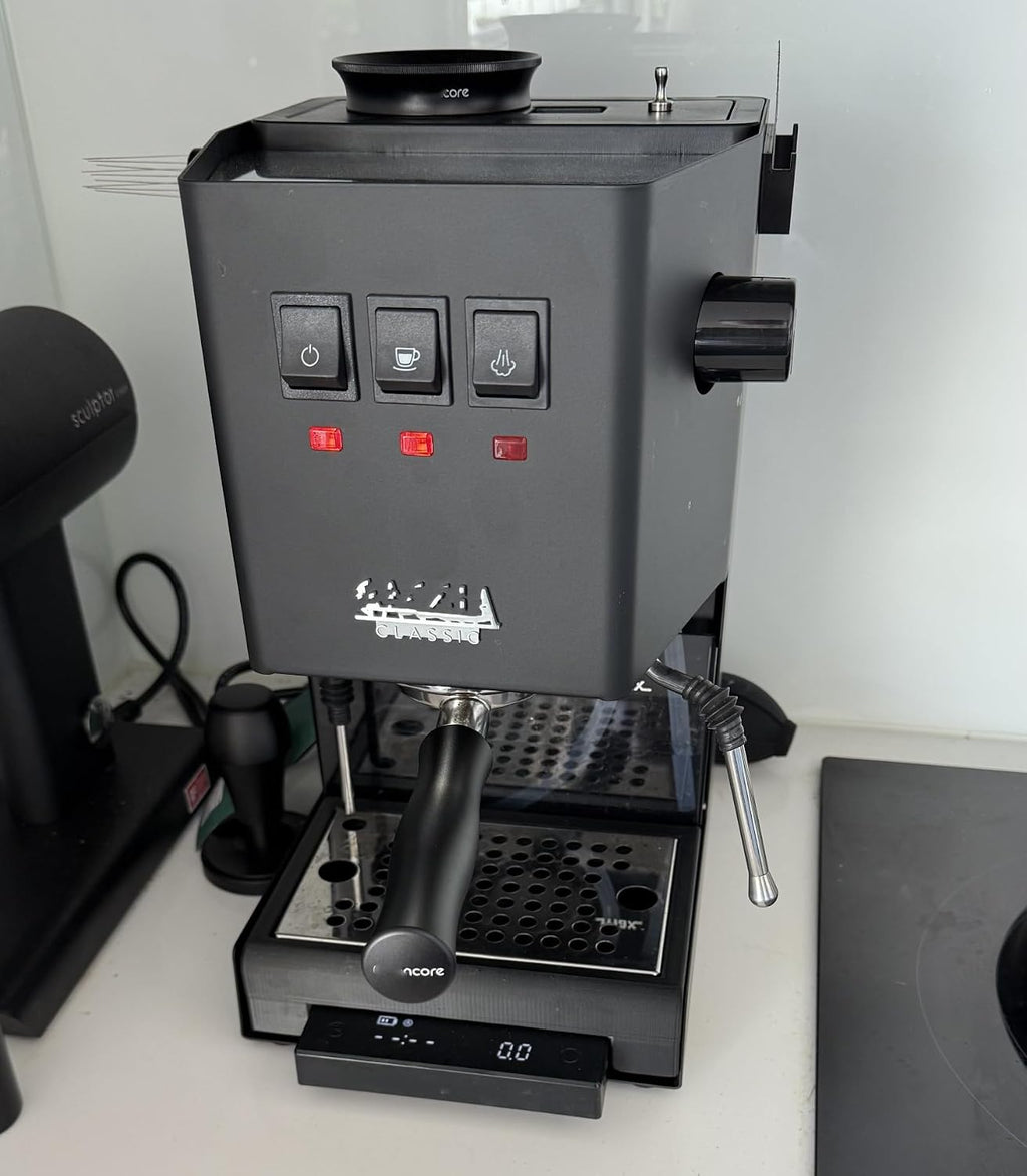 Drip Tray for Gaggia Classic E24 & Graggia Pro E24, Compatible with Timemore Basic Scale, Extra Cup Clearance for Weighing Shots (Black)