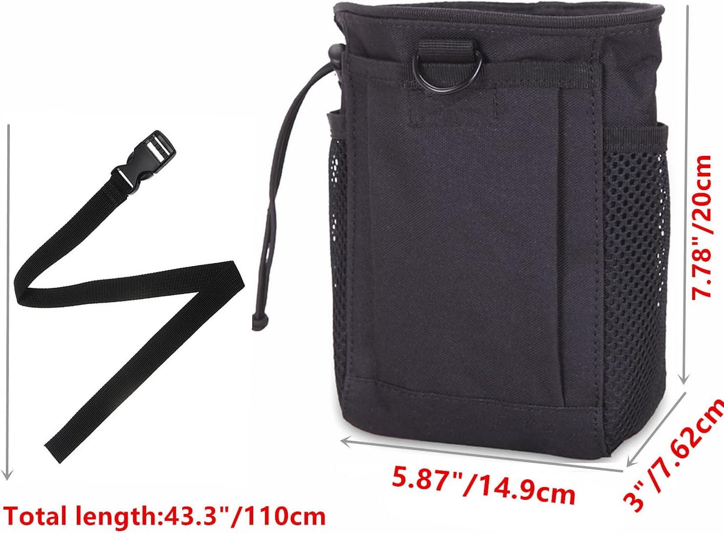 Rock Climbing Chalk Bag, goldhik Bouldering Chalk Bags with Quick-Clip Belt and 3 Pockets, Great Equipment for Rock