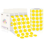 10000PCS 1/2 Inch Round Color-Code Dot Stickers,Circle Color Coding Label Sticker for Home Office(Yellow)