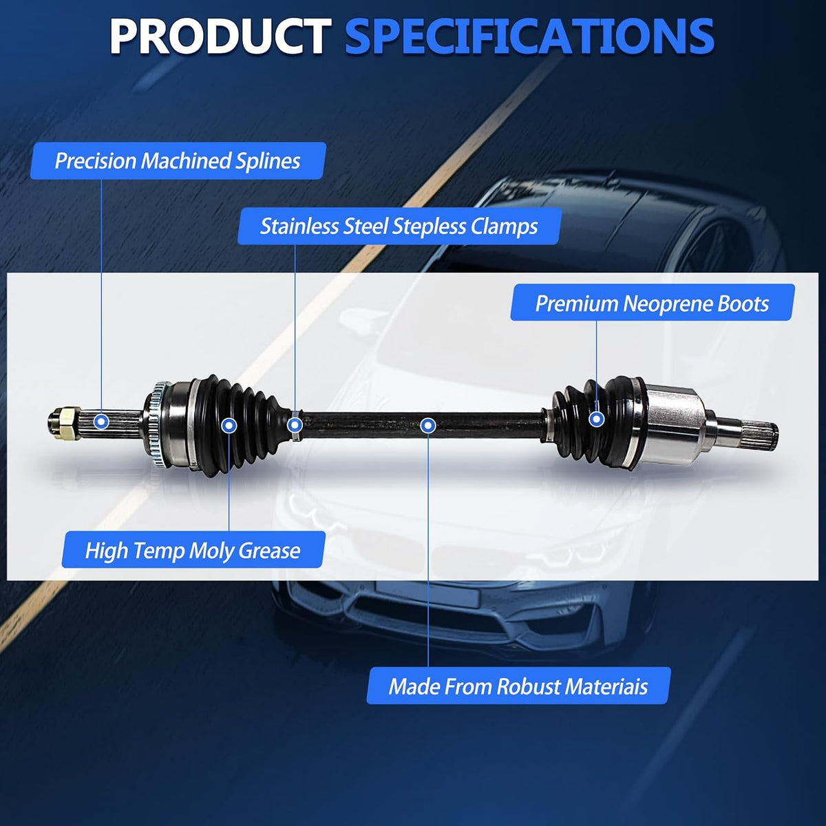 Maxfavor CV Axles Front for Toyota Camry 1997-2001, Avalon 1997-2004