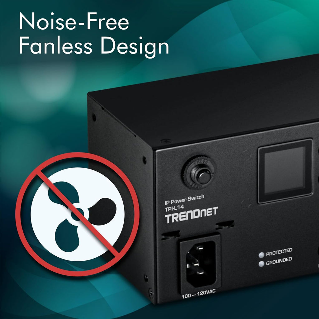 TRENDnet TPI-L14, 14-Outlet Managed 2U Rackmount Switched PDU