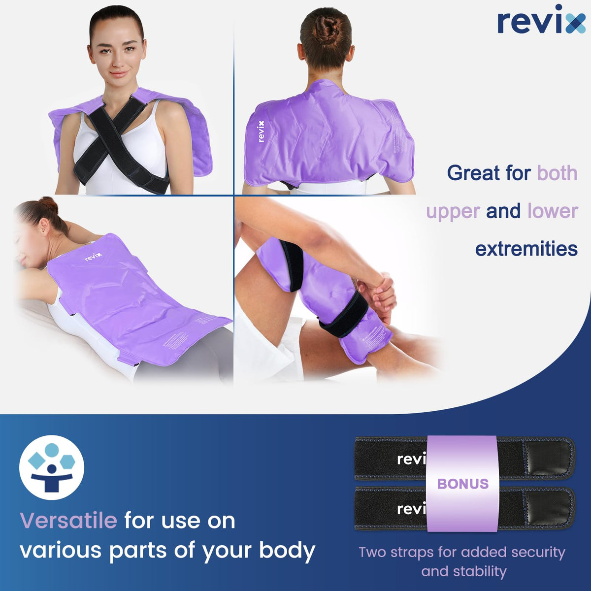 Extra-Large Back Ice Pack, Reusable Cold Packs for Full Back Relief