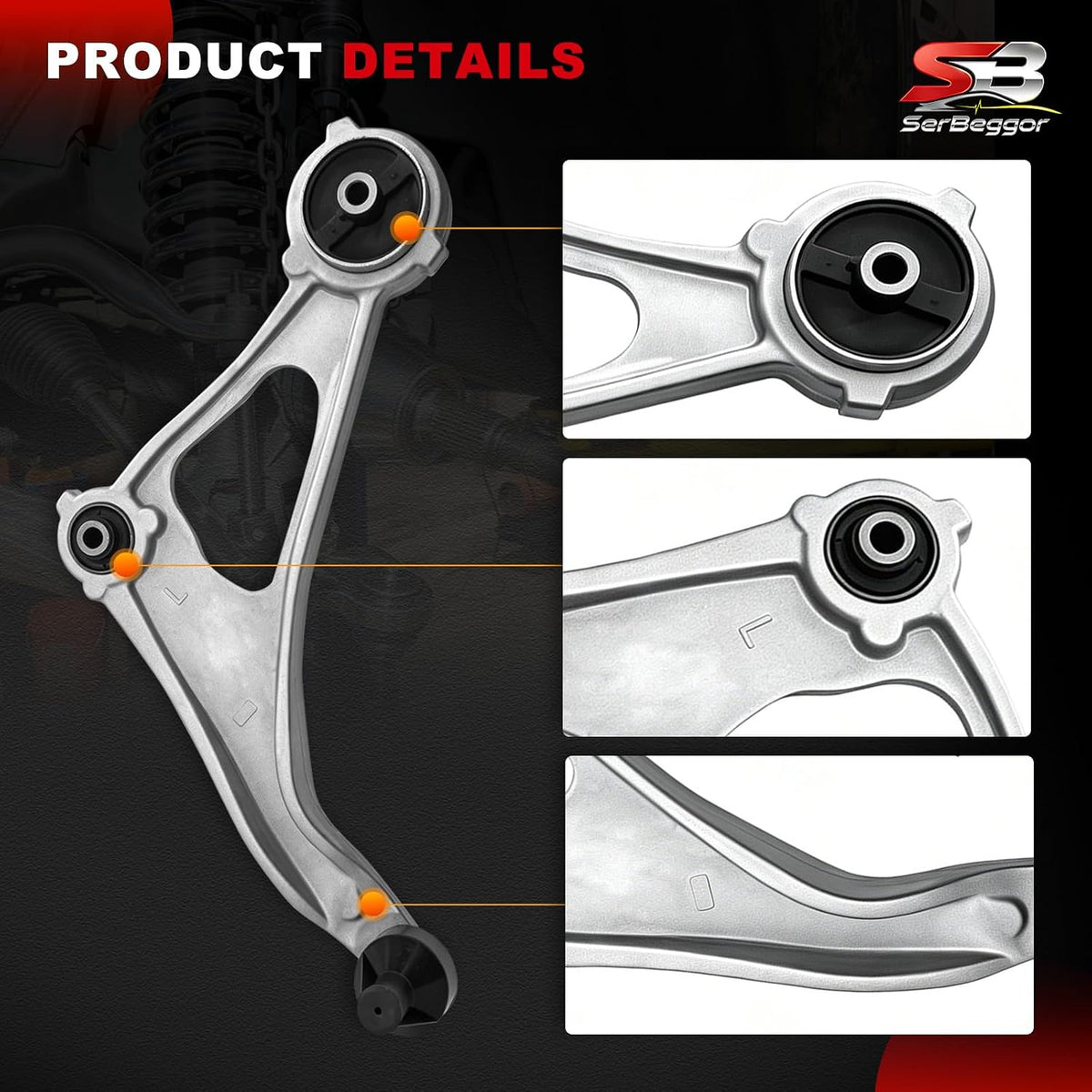 Front Lower Control Arm Kit Compatible with Nissan Altima 14-18 Maxima16-23