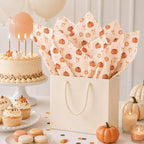 60 Sheets Halloween Tissue Paper, Orange Bow Ghost Pumpkin