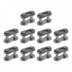 uxcell 12Pcs #40 Chain Master Connector Link Roller, 1/2" Pitch Carbon Steel, Standard Connecting Split Links for 08A Chain