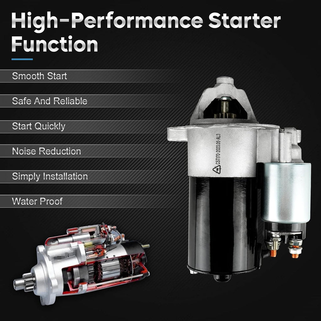 New Starter Fit for 4L Ford Explorer 1997-2010, Explorer Sport Trac 2001-2010, Mustang 2005-2010, Ranger 4.0L 1997-2011, Aerostar 1997, for 4L Mazda B4000 1998-2007, for 4L Mercury Mountaineer 1998-20