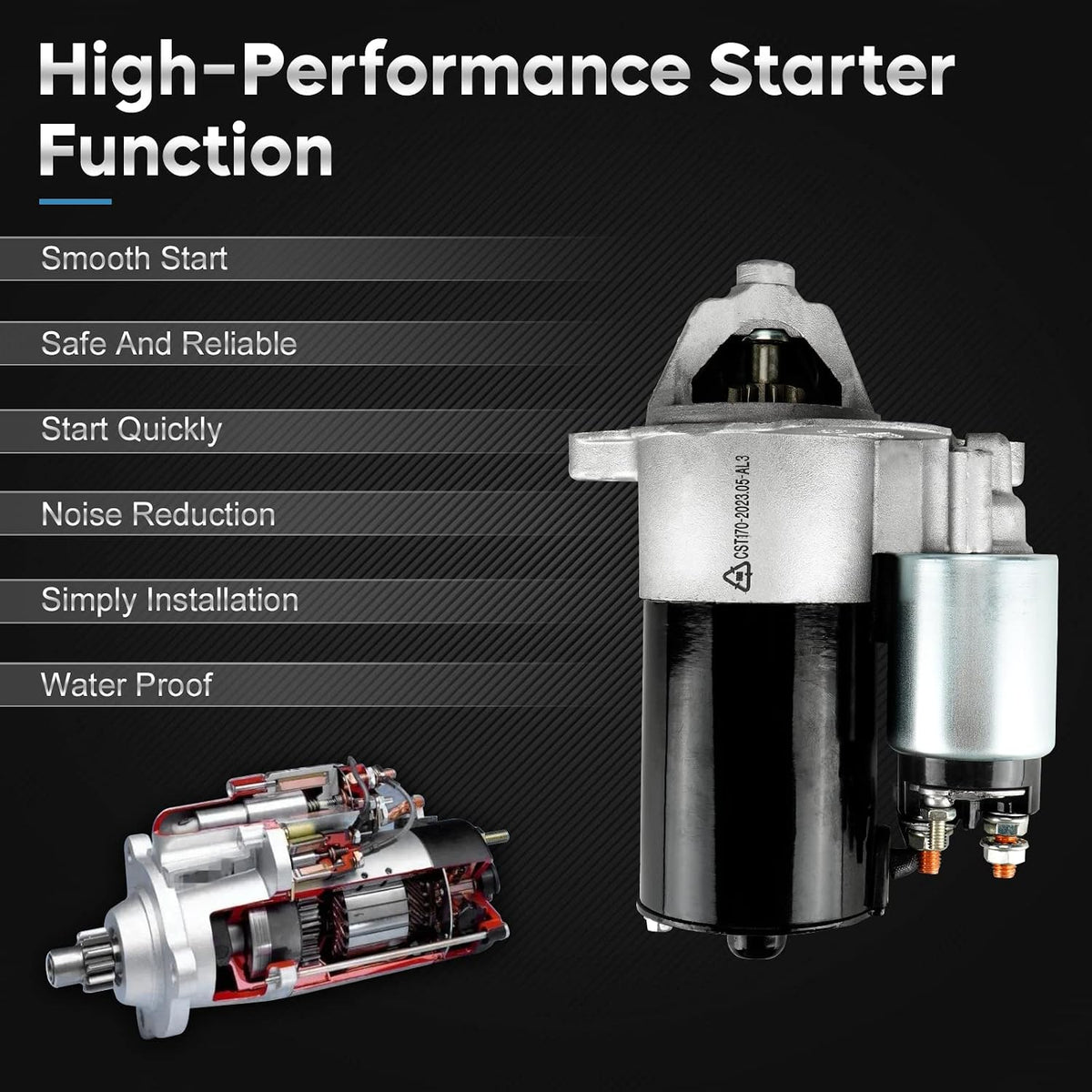 New Starter Fit for 4L Ford Explorer 1997-2010, Explorer Sport Trac 2001-2010, Mustang 2005-2010, Ranger 4.0L 1997-2011, Aerostar 1997, for 4L Mazda B4000 1998-2007, for 4L Mercury Mountaineer 1998-20