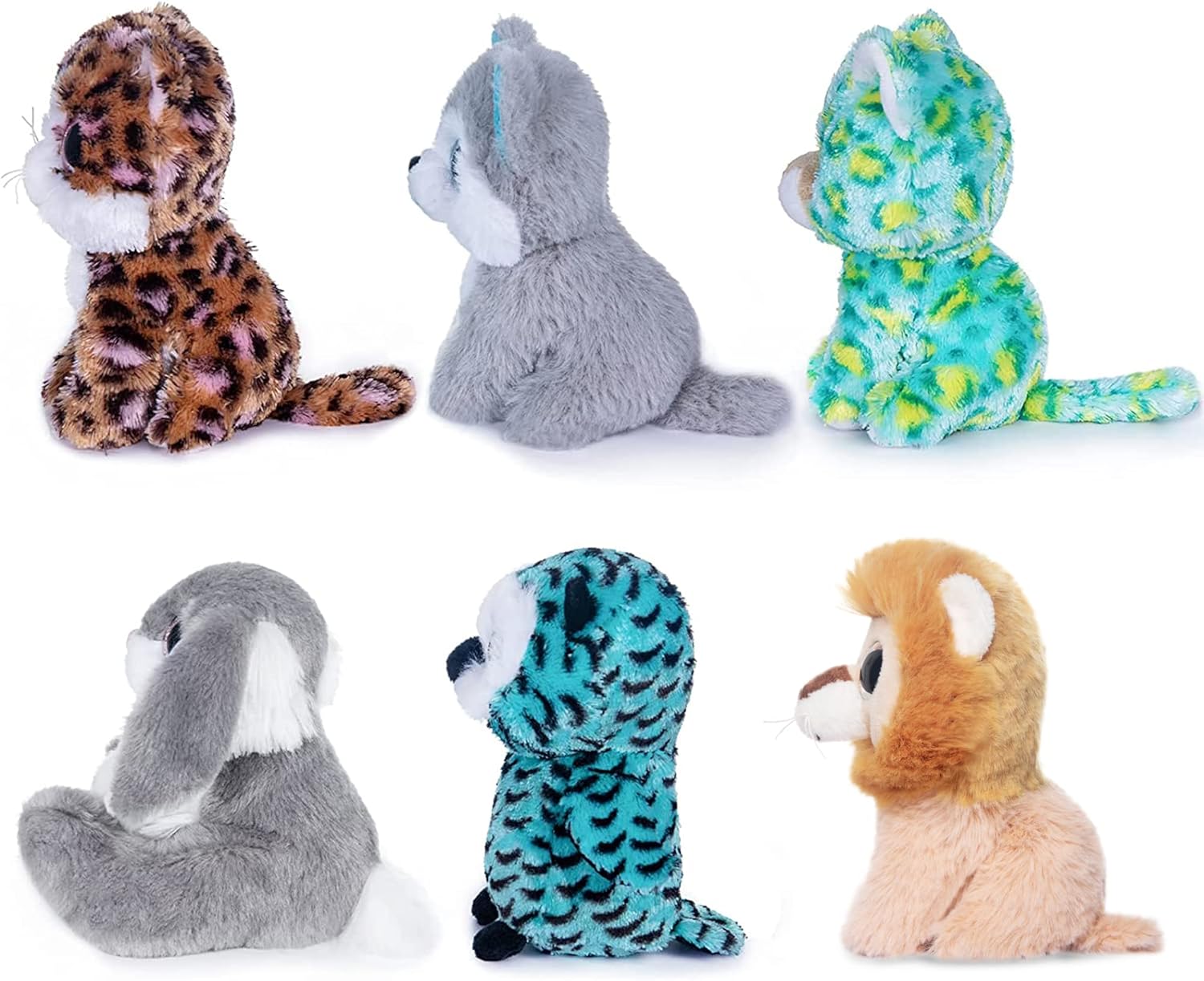 5" Plush Toys Set: Stuffed Animals Bundle - Cute Animals Toys Pack of 6 for Babies & Kids