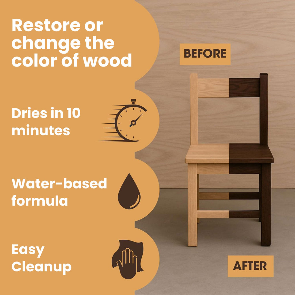 Wood Stain, Water-Based & Fast Drying, Grey