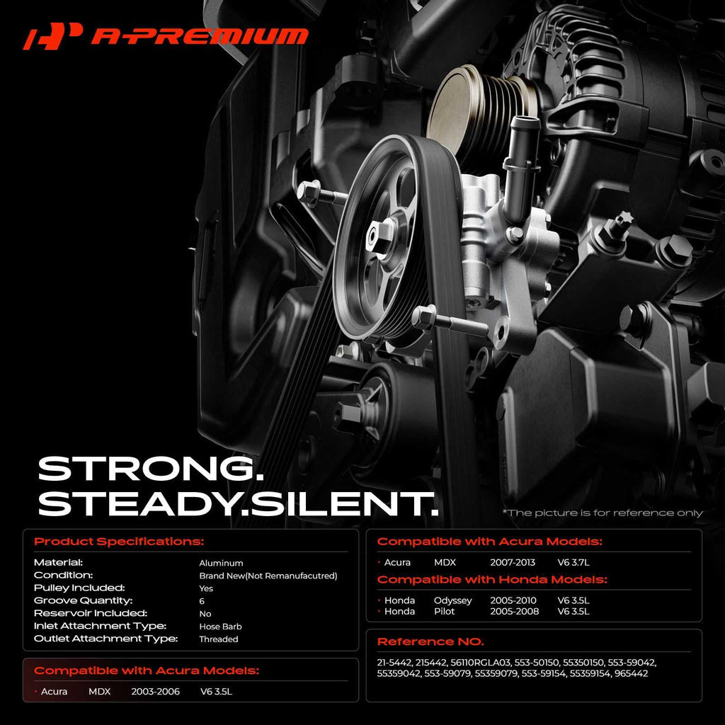 A-Premium Power Steering Pump, with Pulley