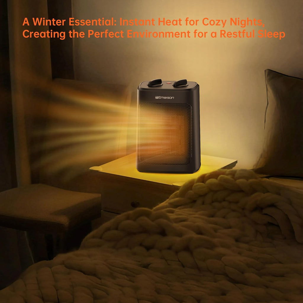 SH1501 1500W Electric Space Heater, Portable with 3 Level Thermostat, PTC Ceramic Fast Heating/Fan Modes, Indoor Use
