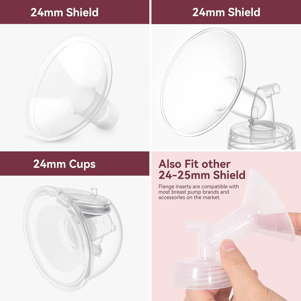 15mm Flange Inserts for 24mm Flange/Shield, 4 Pack