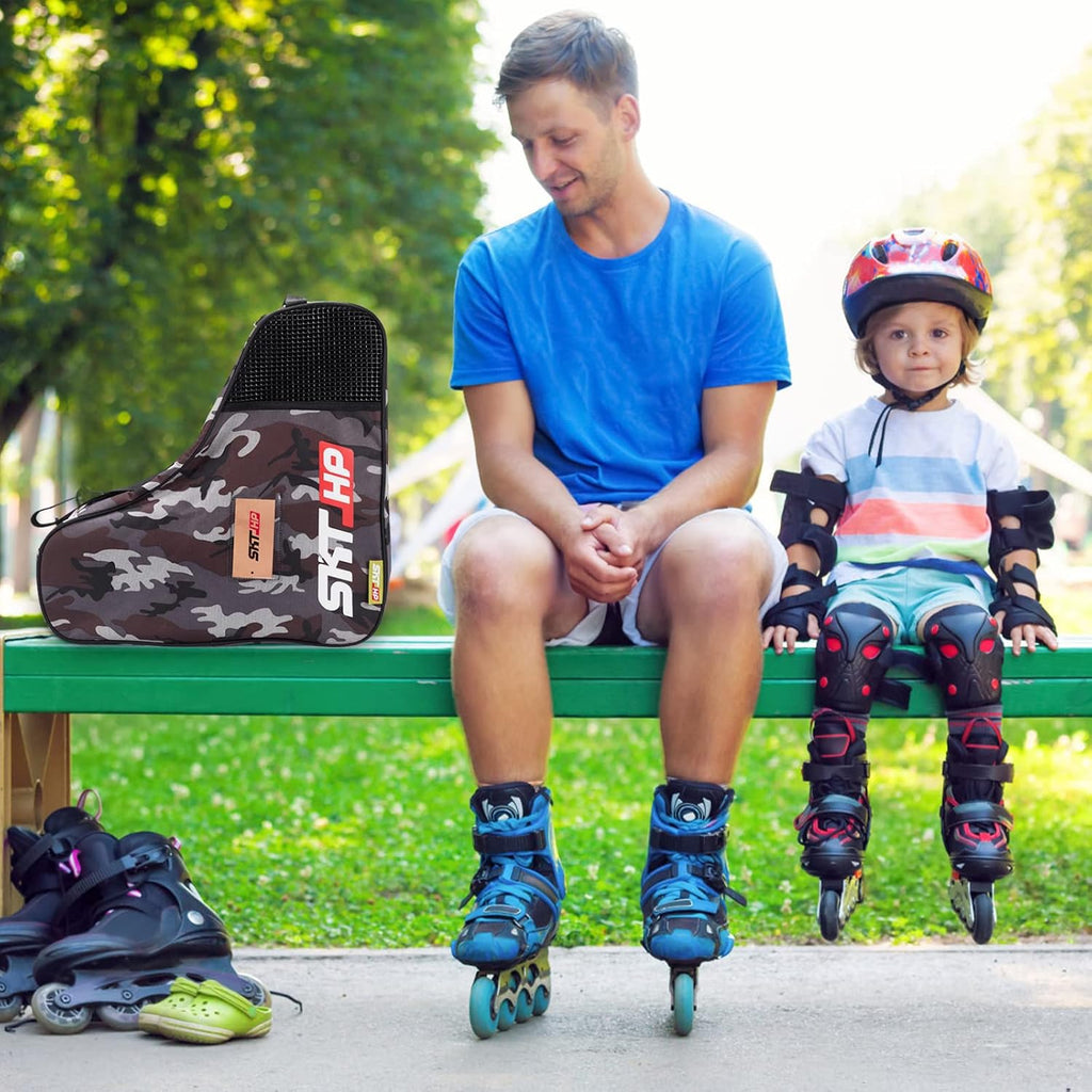 Roller Skate Bag with Adjustable Shoulder Strap for Kids and Adults to Hold Inline Skates and Knee Pads