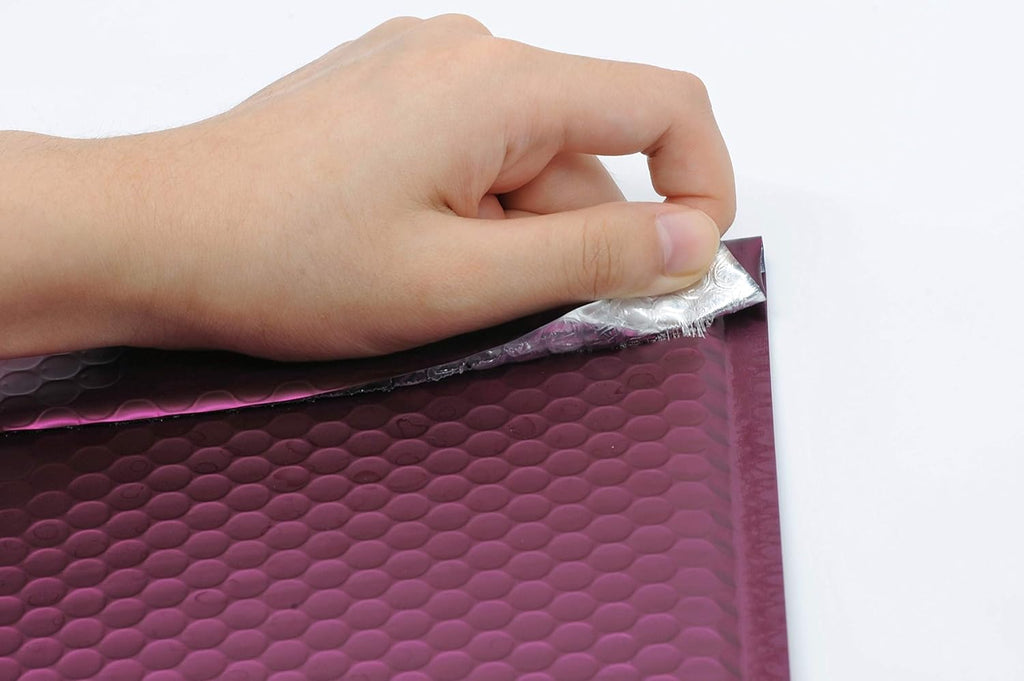ProLine Matte Metallic Bordeaux Wine Red Bubble Padded Mailers Extra Wide #0 6x10 Inch Self Seal Padded Envelopes (25)
