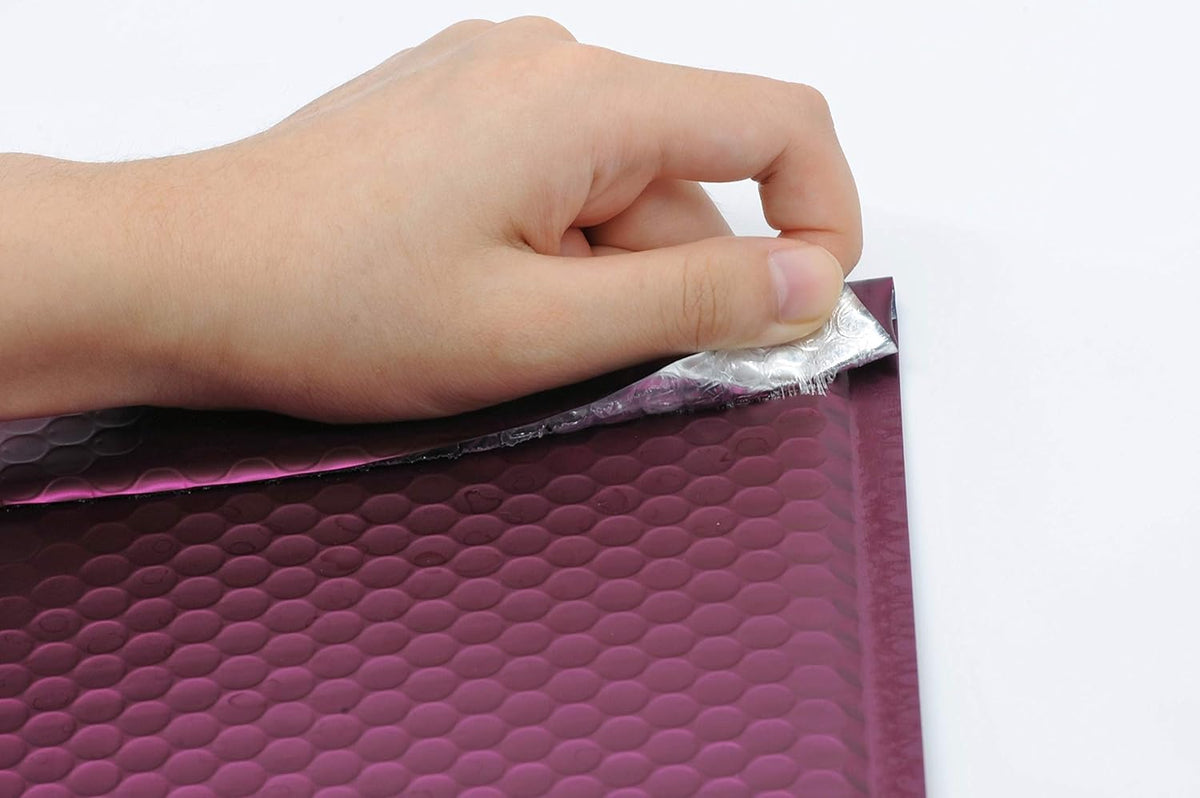 ProLine Matte Metallic Bordeaux Wine Red Bubble Padded Mailers Extra Wide #0 6x10 Inch Self Seal Padded Envelopes (25)