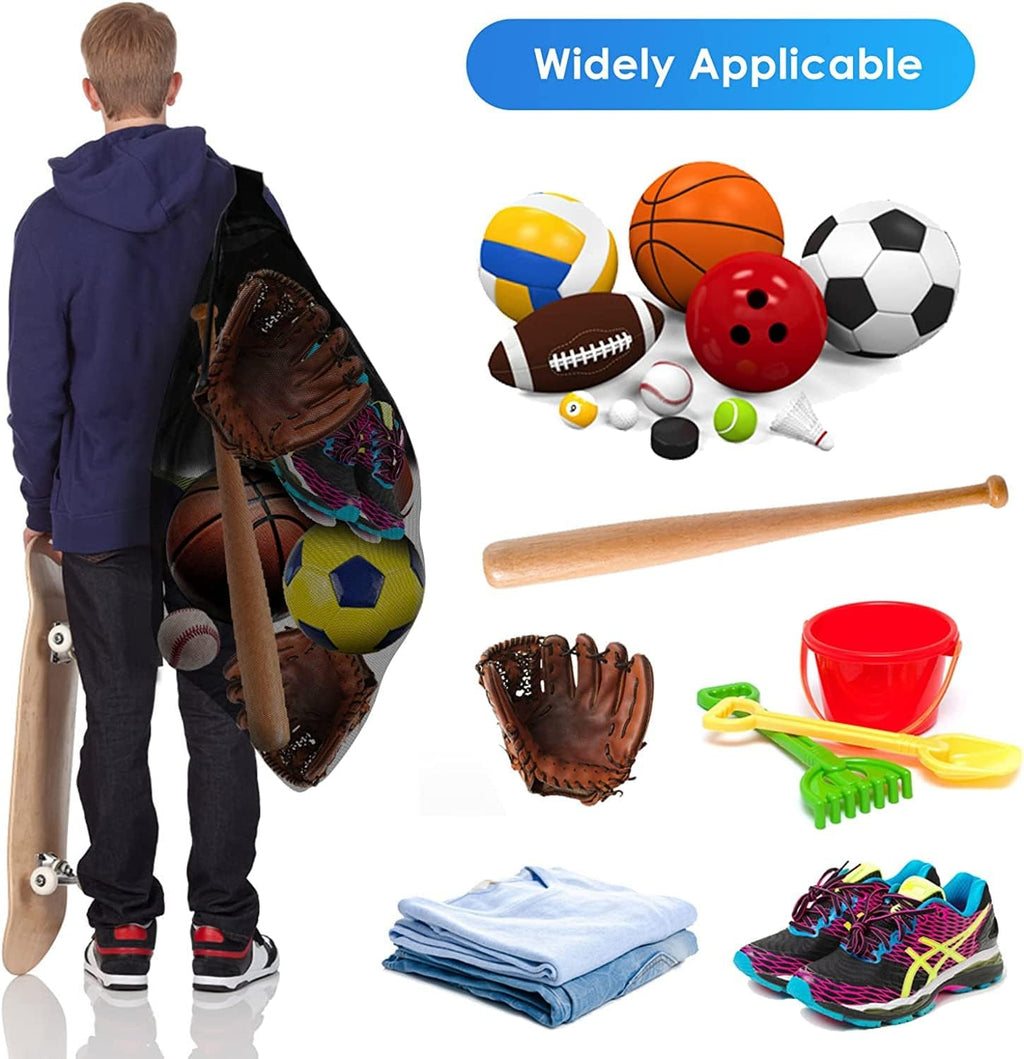Extra Large Sports Ball Bag Mesh, Basketball Bags Team Balls, Adjustable Shoulder Strap, Ball Bags for Holding