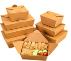 45oz Carboard Take Out Food Containers, Foldable Disposable To Go Boxes for Food Leakproof Greaseproof Packing Box
