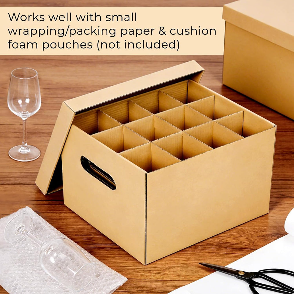 Wine Glasses Moving Boxes, Glass Packing Boxes, Kitchen Storage Kit