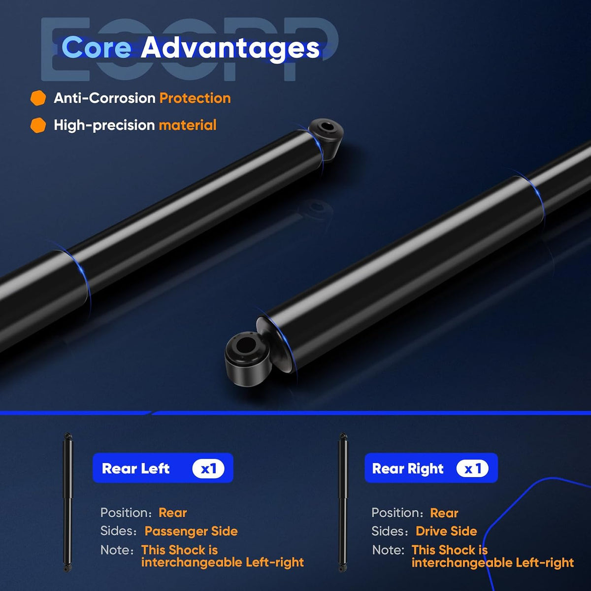Rear Shocks Absorbers, ECCPP Gas Shocks for Ford for Ranger 1989-2011