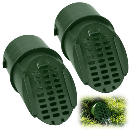 2 Pack 4 Inch Slope Drainage Grate Cover, Yard Drain Emitter Alternative to Pop-Up Drain, Fits 4" SCH 40 SDR 35