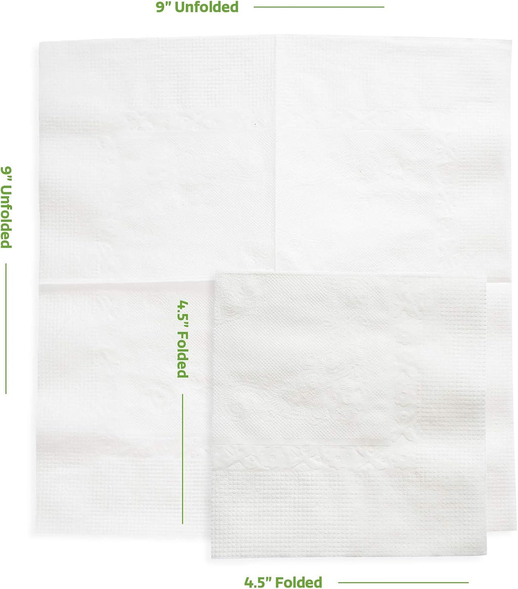 White Cocktail Napkins [1000 Count] 1-Ply Beverage Napkins