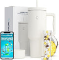 Fruit Infuser Tumbler with Handle & Straw Lid 40 oz : 50 Recipe Fruit Infusion eBook : Bottom Boot : Fits Cupholder :