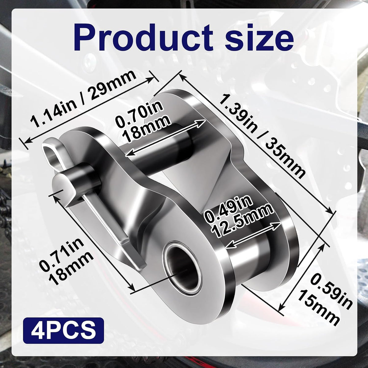 4 PCS #60 Roller Chain Offset Half Link