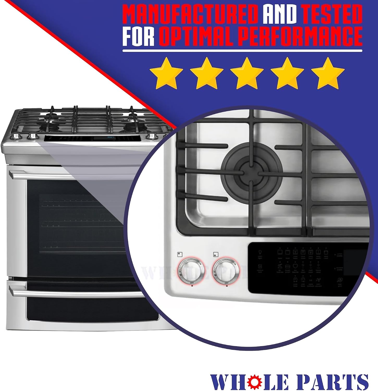 Upgraded Range Burner Control Knob Part# 318905202 | Compatible with Select Electrolux, and Frigidaire Ranges