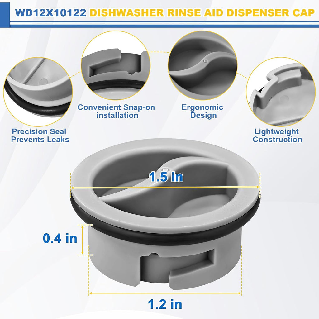 Upgrade WD12X10122 Dishwasher Rinse Aid Dispenser Cap
