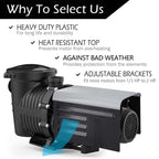 2 Pcs Pool Pump Covers for Outside Units, ABS Adjustable Pools Motor Cover