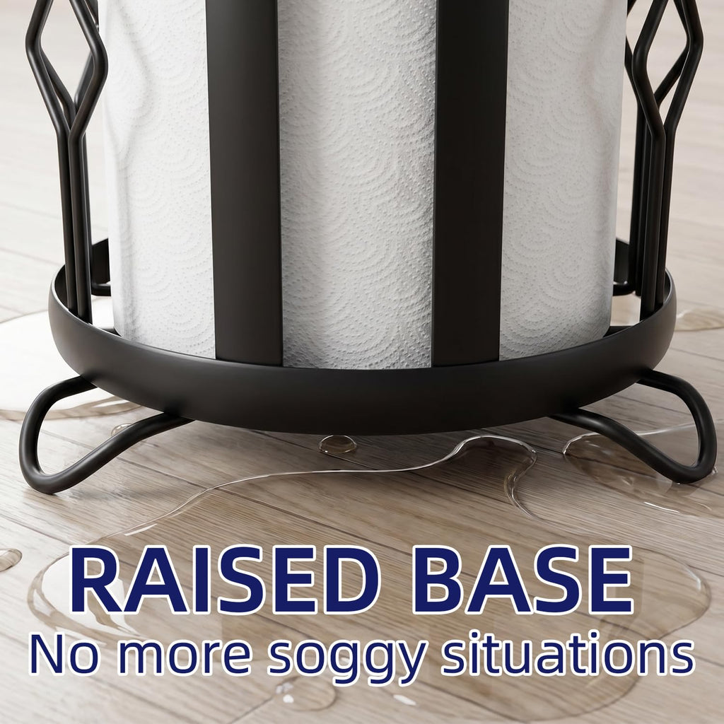 Toilet Paper Holder Stand Frees Standing,2 Pack Black