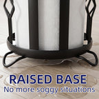 Toilet Paper Holder Stand Frees Standing,2 Pack Black
