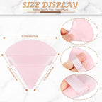 48 Pcs Triangle Powder Puff Velour Makeup Sponges,Bright Color