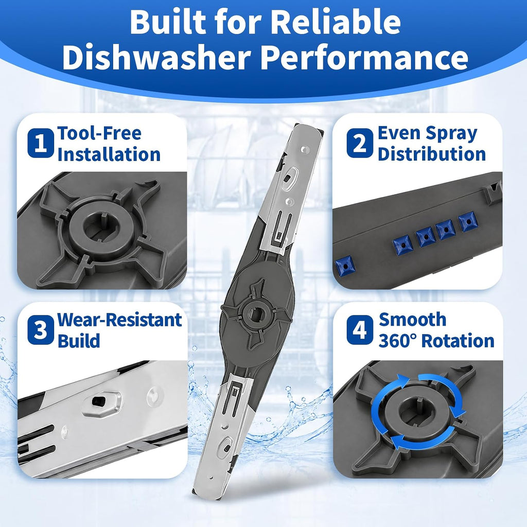 W10837249 Dishwasher Lower Spray Arm Replacement for Whirlpool