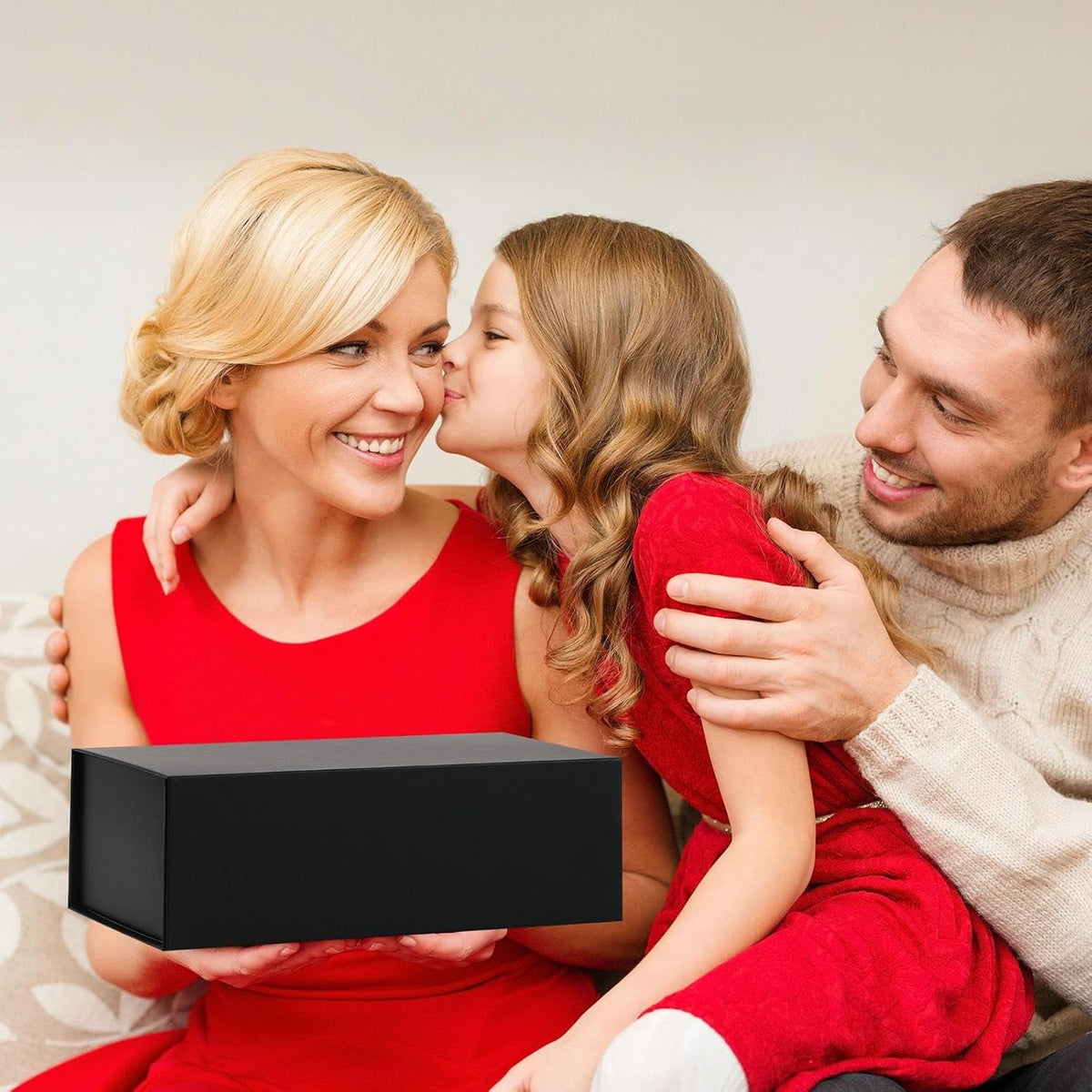 Black Gift Box, 12x6x4 Inch Gift Boxes for Presents & Packaging